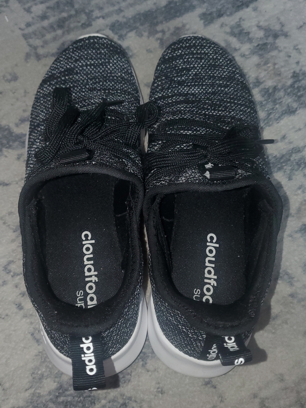 adidas Women’s Black Knit Casual Sneakers - Picture 5 of 6